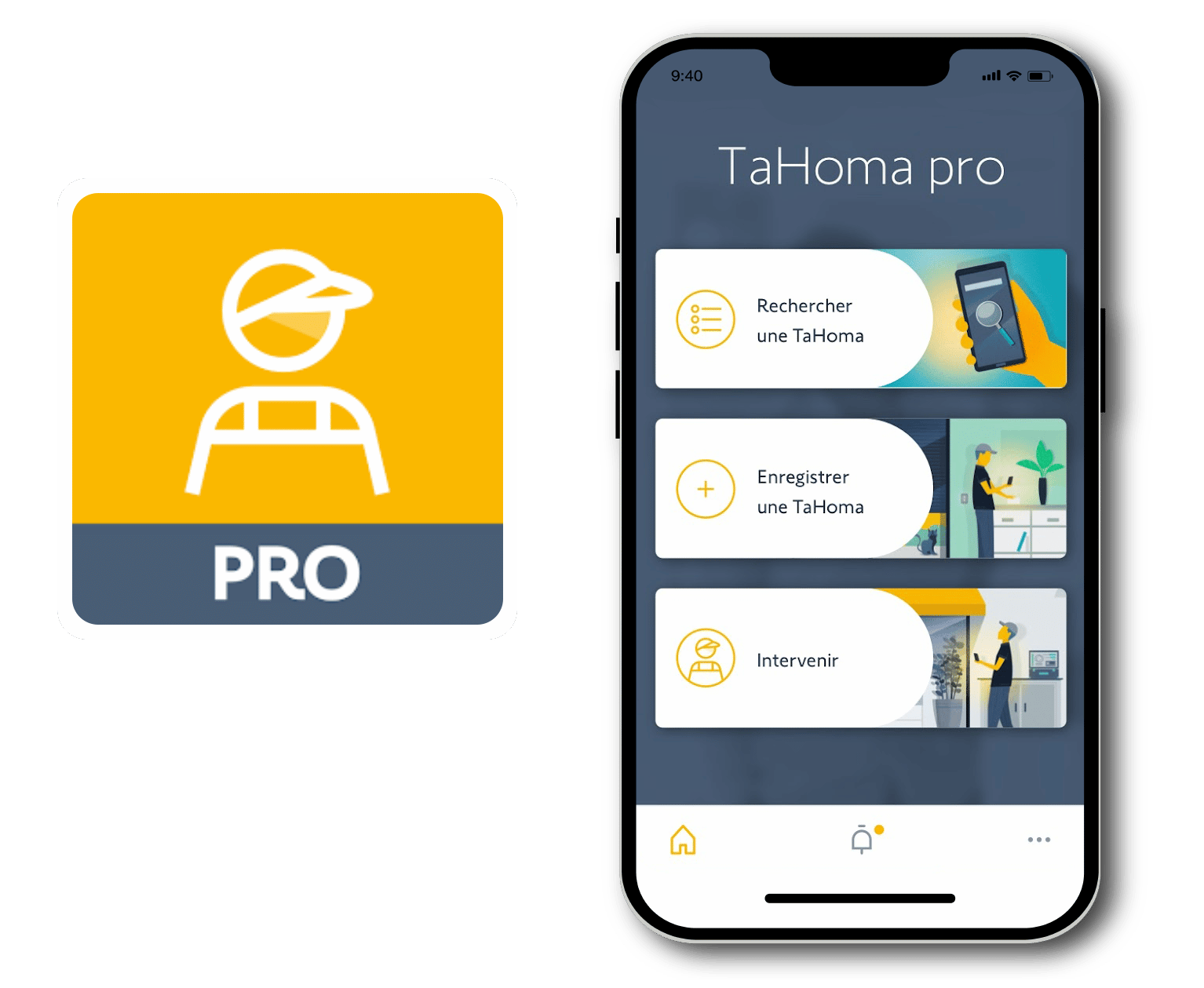 Screen Application TaHoma pro by Somfy